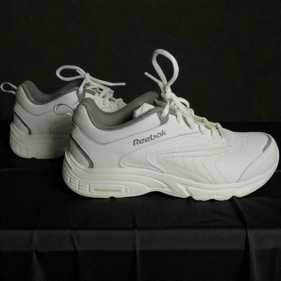Reebok Shoes Mens Size 7.5 Walkway DMX Foam Walking Shoe White Carbon Sneakers - Picture 2 of 8